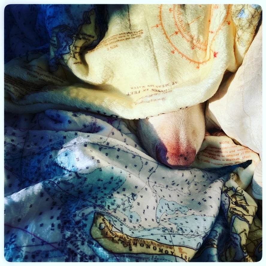 Super Soft Plush Throw Blanket BBI Nautical Map