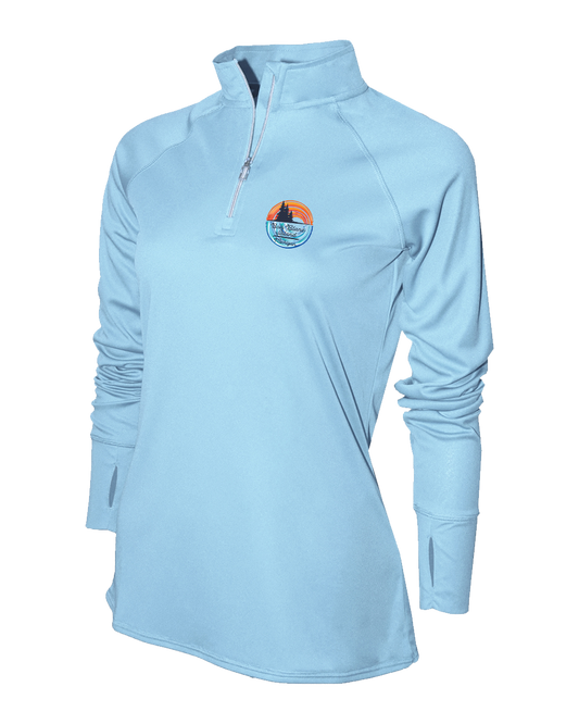 Ladies Long Sleeve Poly 1/2 Zip pullover